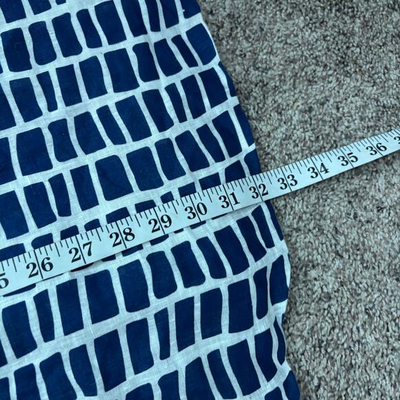 NWT Island Company 100% Linen Hydra Dress Sz XS Blue White Seabed - Picture 9 of 14